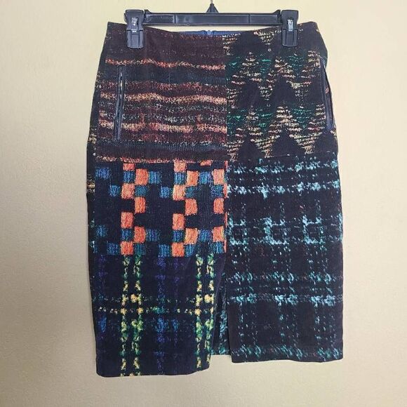 Linea Domani Mixed Print Skirt - Picture 1 of 8
